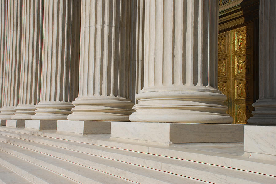 Bronze Door at US Supreme Court Photograph by Joel Carillet