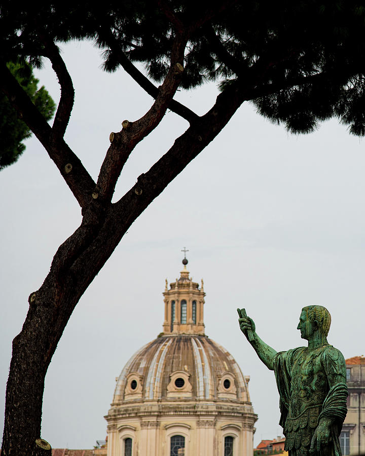 Bronze Statue of Nero Claudius Caesar Augustus Germanicus. Trajans Forum, Rome, Italy Photograph by Michalakis Ppalis