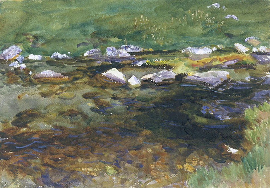 Brook and Meadow, circa 1907 Painting by John Singer Sargent
