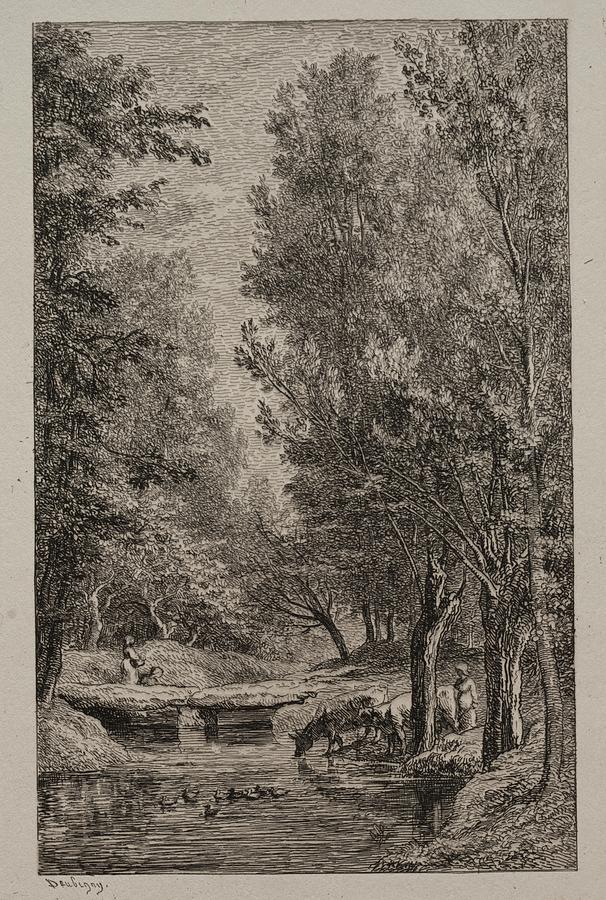 Brook In The Val Mondois C. 1862 Charles Franois Daubigny Painting