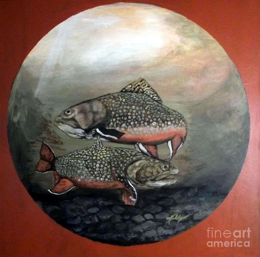Brook Trout Painting by Kathleen Kelly Thompson