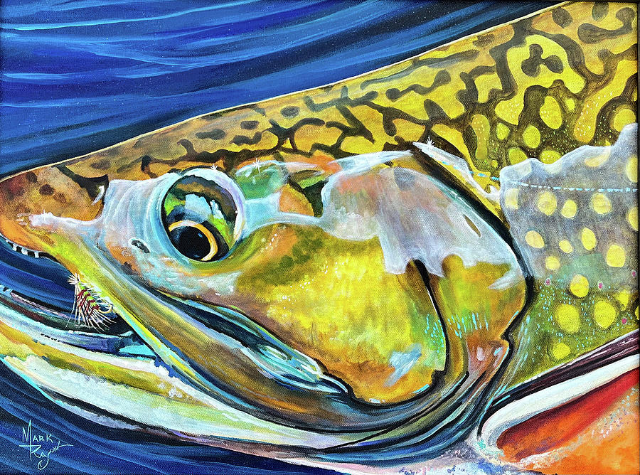 Brook Trout Painting by Mark Ray