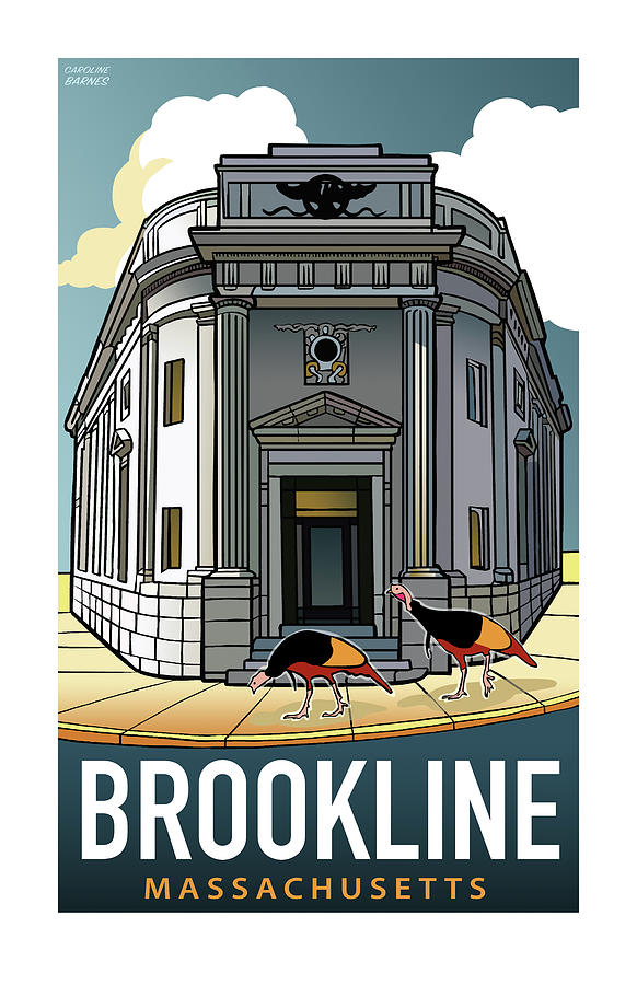 Brookline Bank Building Digital Art by Caroline Barnes