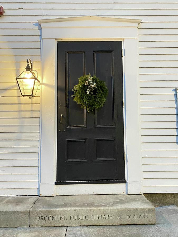 Brookline NH - Library Entrance 3a Photograph by Maria Trombas - Fine ...