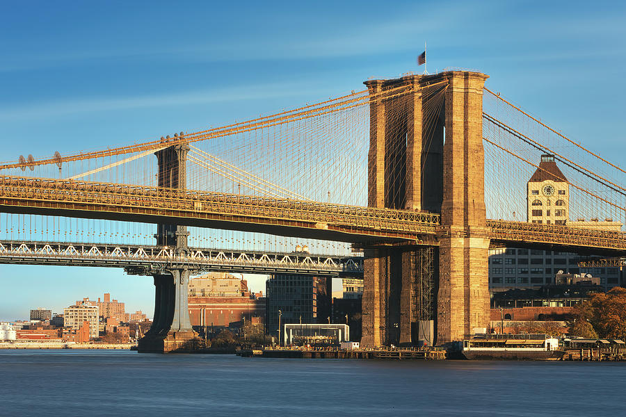 Brooklyn and Manhattan Bridges Photograph by Jerry Fornarotto