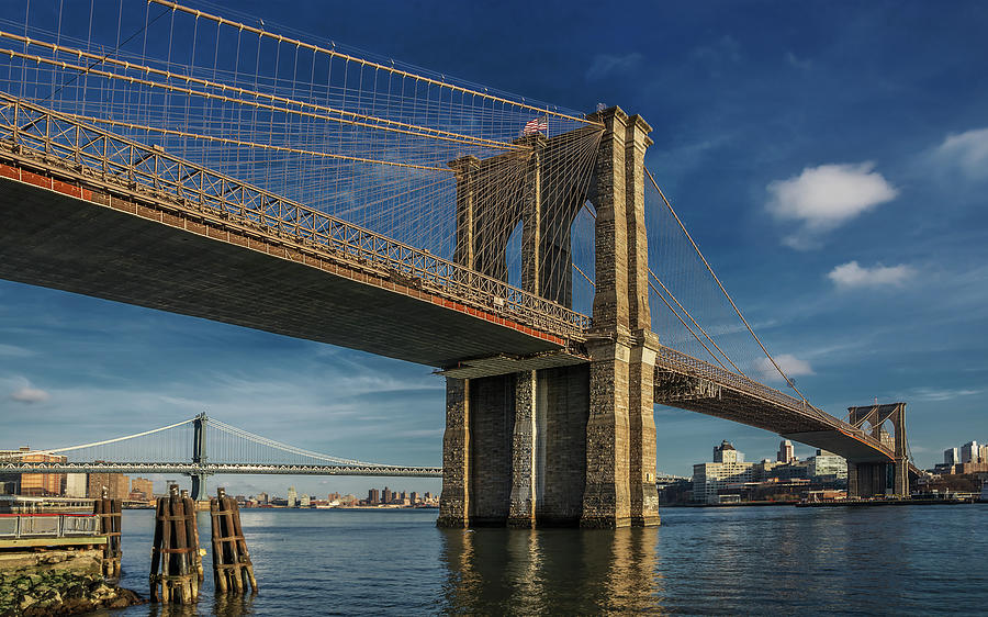 Brooklyn and Manhattan Bridges Photograph by Kim and Joe Brownfield ...