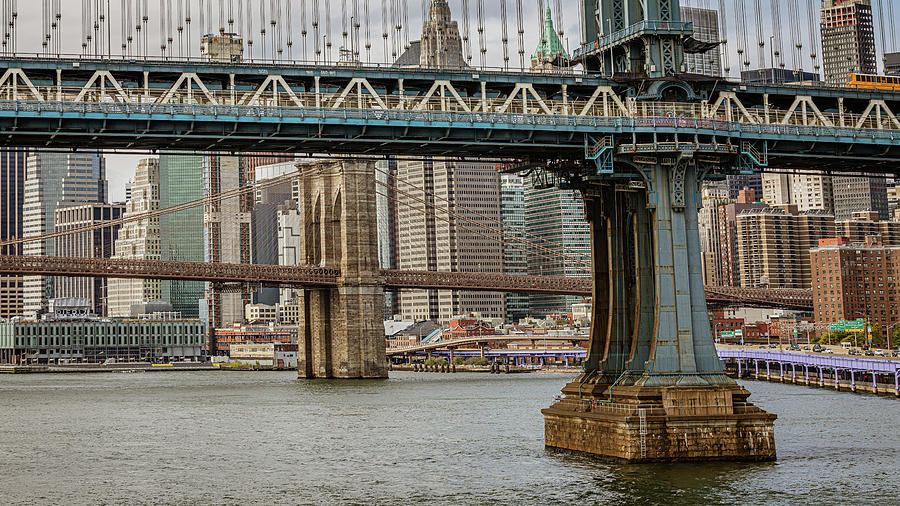 Brooklyn and Manhattan Bridges Photograph by Nicholas McCabe