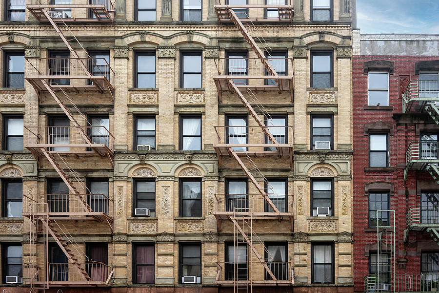 Brooklyn apartment facade Photograph by Al Hurley
