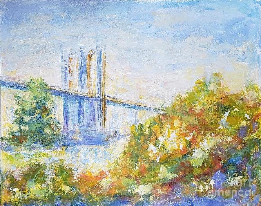 Brooklyn bridge 1 Painting by Olga Malamud-Pavlovich