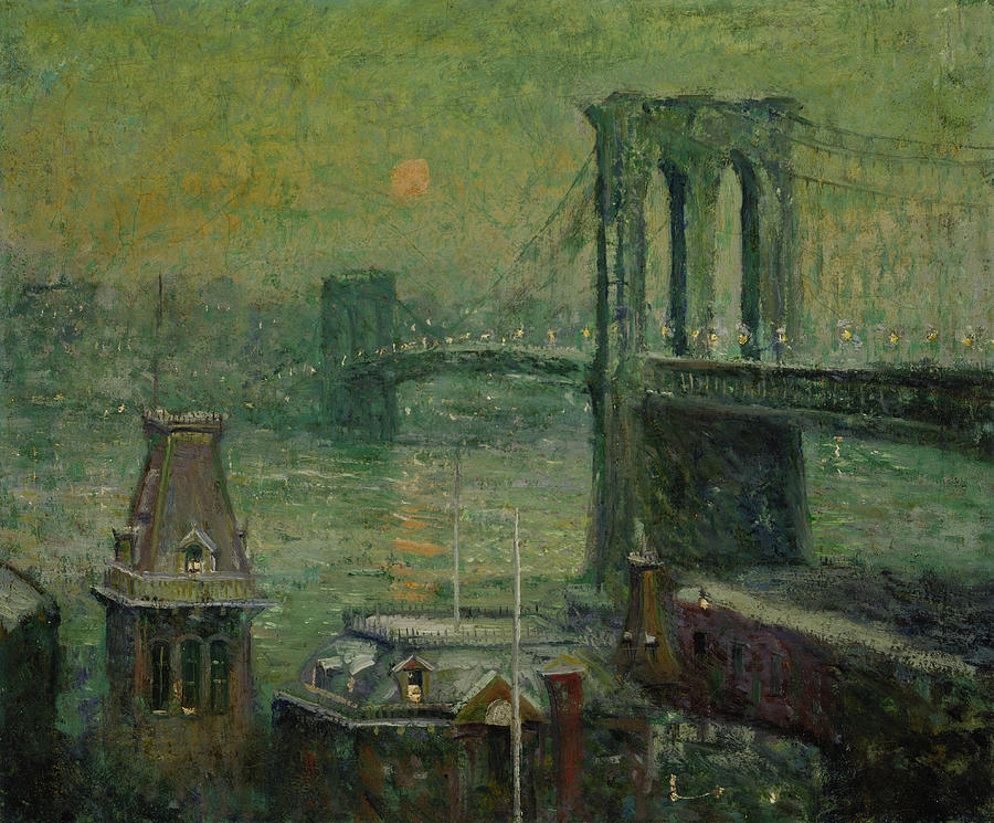 Brooklyn Bridge, 1917-1920 Painting by Ernest Lawson