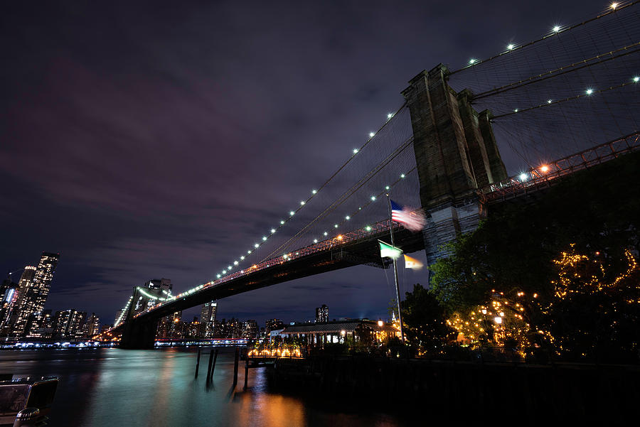 Brooklyn Bridge at Night 2 Photograph by Scott Cunningham