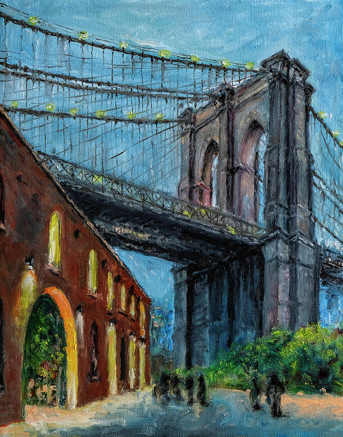Brooklyn Bridge Painting by Chandle Lee