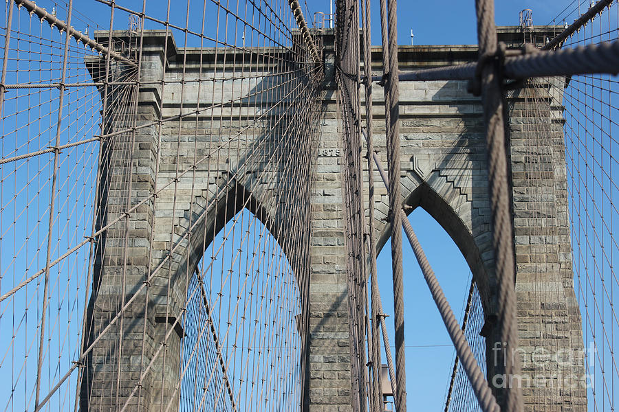 Brooklyn Bridge Close Up Photograph by Wilko van de Kamp Fine Photo Art