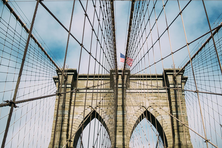 Brooklyn Bridge Closeup Photograph by Pati Photography