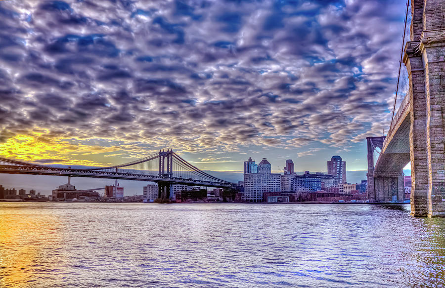 Brooklyn Bridge HDR Digital Art by Matthew Bamberg