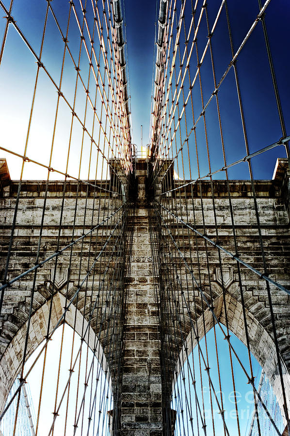 Brooklyn Bridge History Infrared Photograph by John Rizzuto