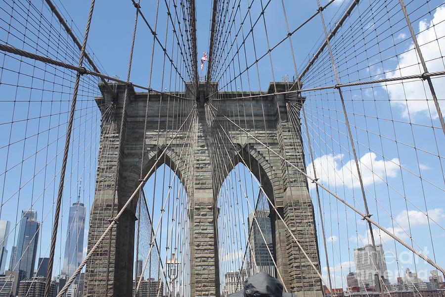 Brooklyn Bridge Leading Into Nyc Photograph by Barbra Telfer