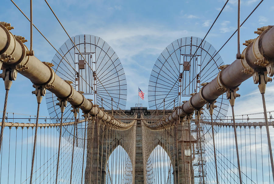 Brooklyn Bridge Oval Gates Photograph by Cate Franklyn