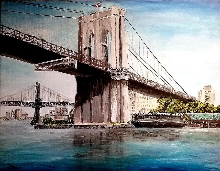 Brooklyn Bridge Reflections Painting