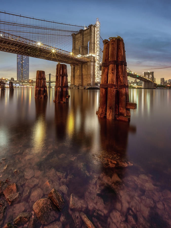 Brooklyn Bridge reflections Photograph by Reinier Snijders Brooklyn Bridge reflections Photograph by Reinier Snijders