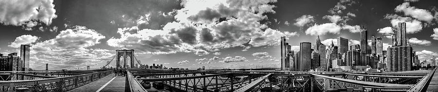 Brooklyn Bridge Stitched Panorama Photograph