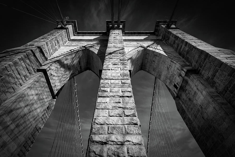 Brooklyn Bridge Tower Photograph by Bill Chizek