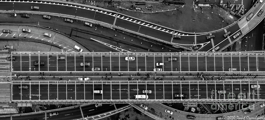 Brooklyn Bridge Vertical Aerial View  Photograph by David Oppenheimer