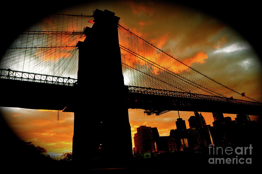 Brooklyn Bridge Vignette Photograph by Mark Gilman