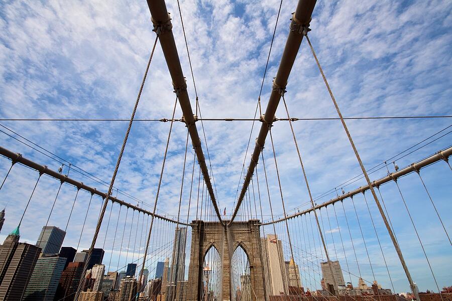 Brooklyn Bridge Vista, Urban Tapestry Beneath the Clouds Photograph by Travel Essayist Brooklyn Bridge Vista, Urban Tapestry Beneath the Clouds Photograph by Travel Essayist