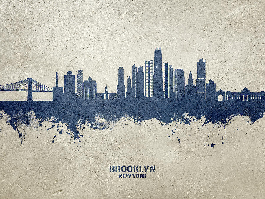 Brooklyn New York Skyline #63 Digital Art by Michael Tompsett
