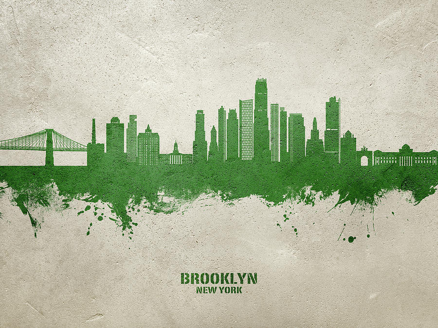 Brooklyn New York Skyline #64 Digital Art by Michael Tompsett