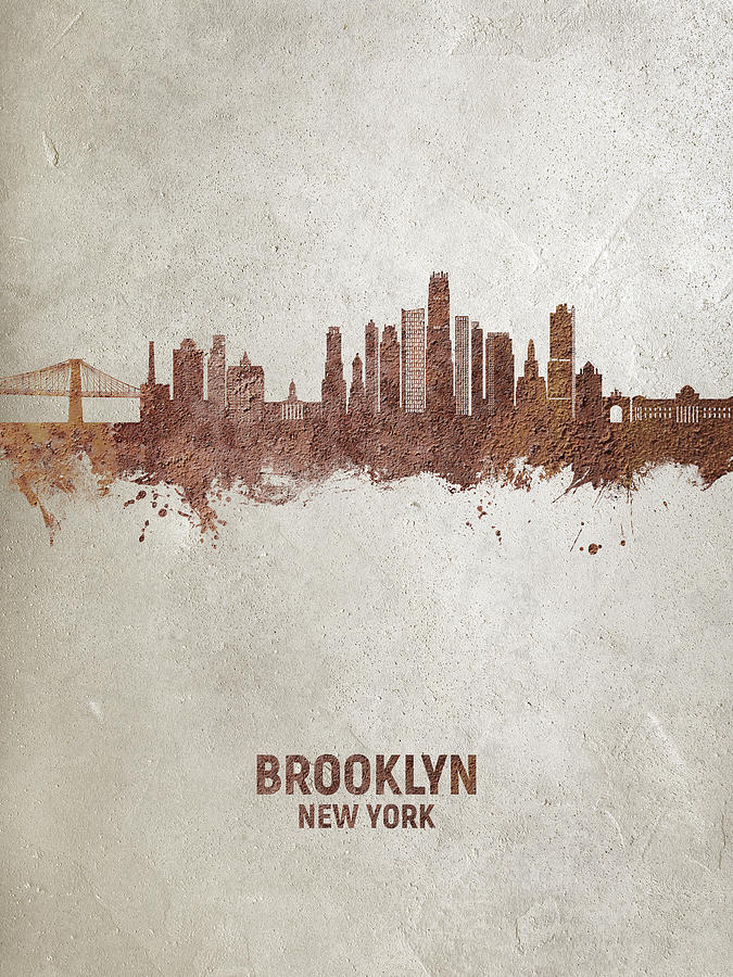 Brooklyn New York Skyline #90 Digital Art by Michael Tompsett