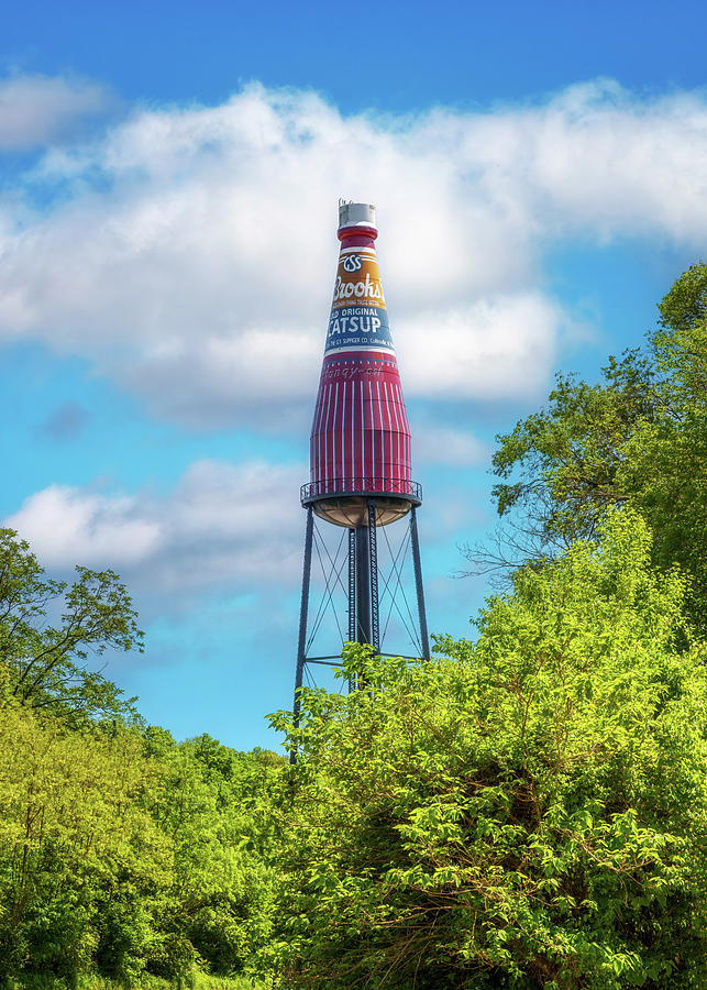 Brooks Catsup Bottle Water Tower - Collinsville, Illinois Photograph by Susan Rissi Tregoning