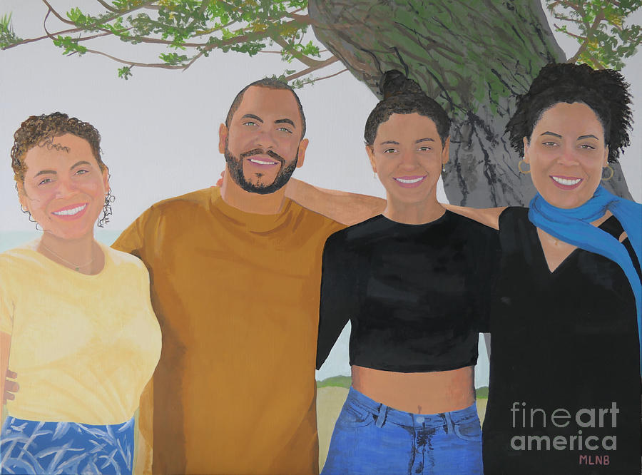 Brooks Family portrait Painting by Margaret Brooks