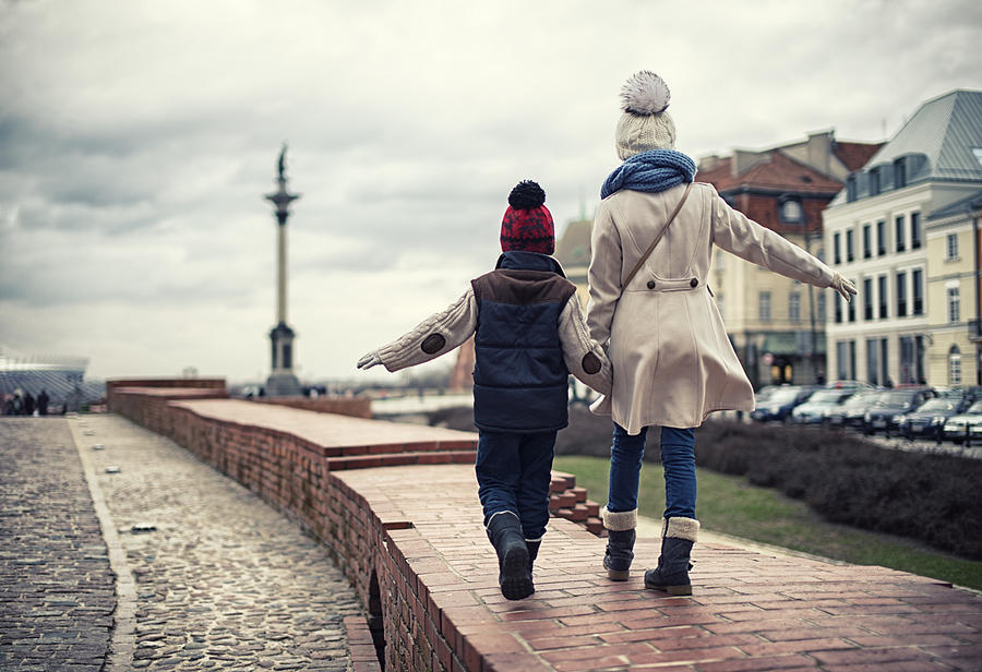 Brother and sister visiting Warsaw Photograph by Imgorthand