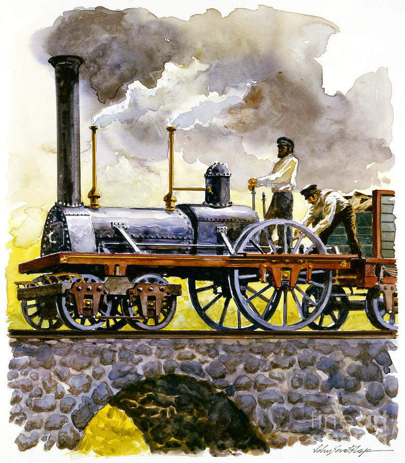 Brother Jonathan Locomotive Painting by John Swatsley