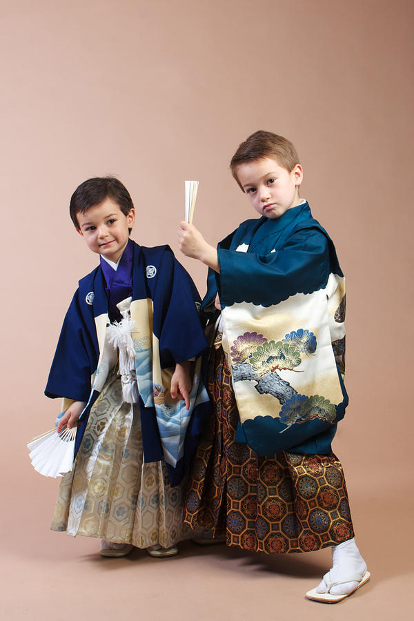 Brothers in kimono Photograph by Marinainoue
