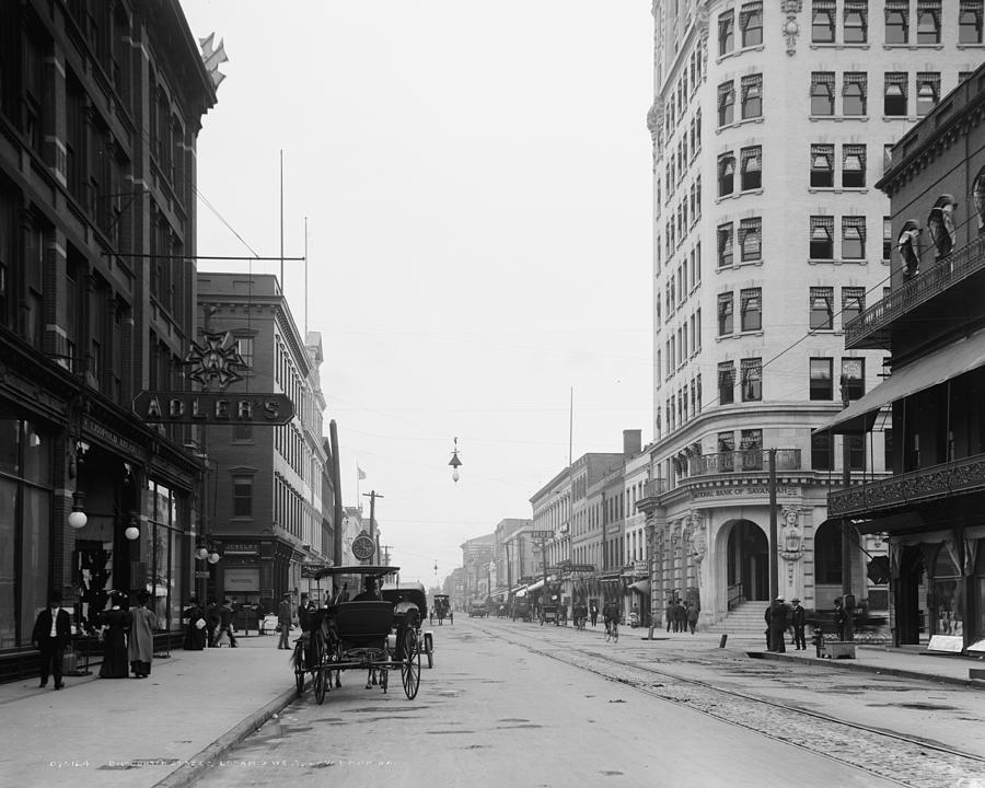 Broughton Street, Savannah, Georgia, 1907 Photograph by Visions History ...