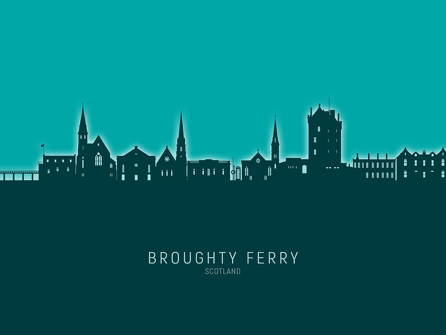Broughty Ferry Scotland Skyline #05 Digital Art by Michael Tompsett
