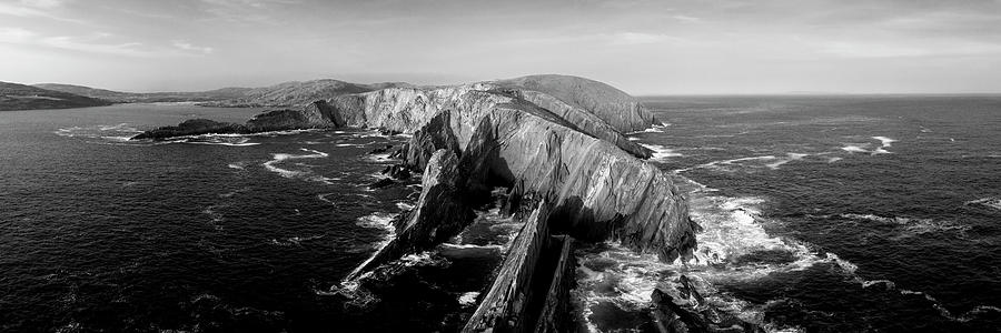 Brow Head Ireland black and white Photograph by Sonny Ryse