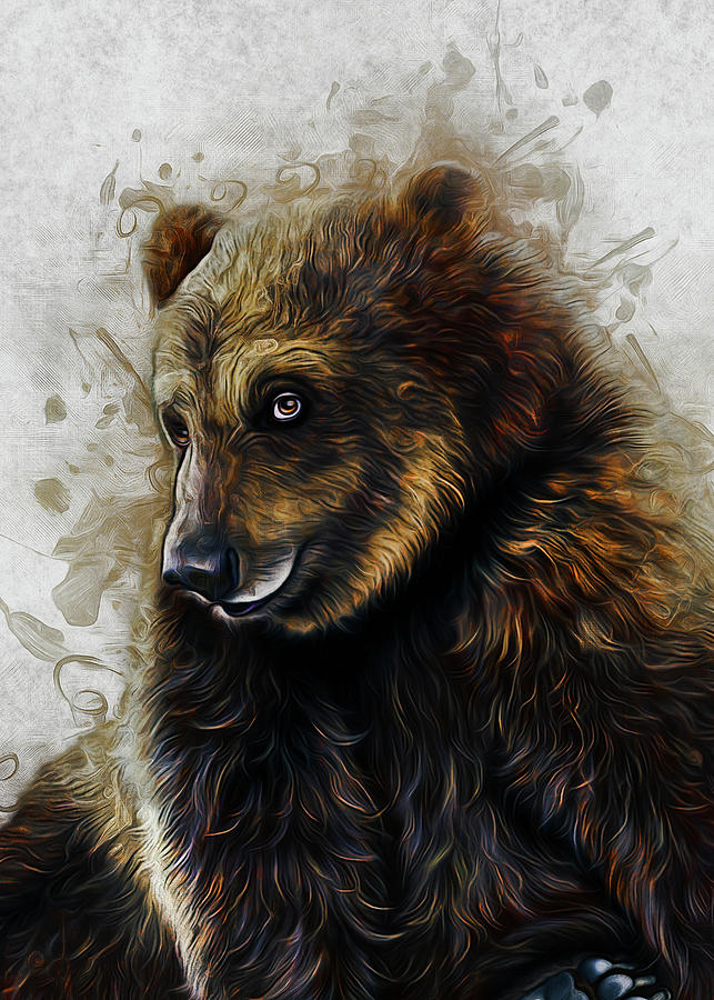 Brown Bear Art Digital Art by Ian Mitchell