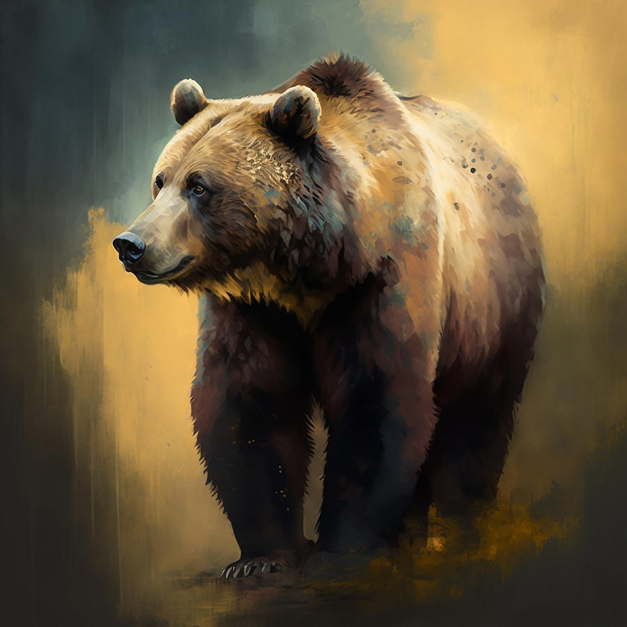 Brown Bear Art Digital Art by Steve McKinzie