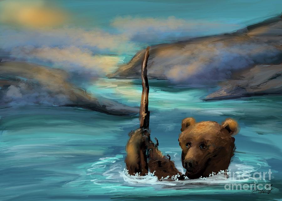 Brown Bear Digital Art by Doug Gist