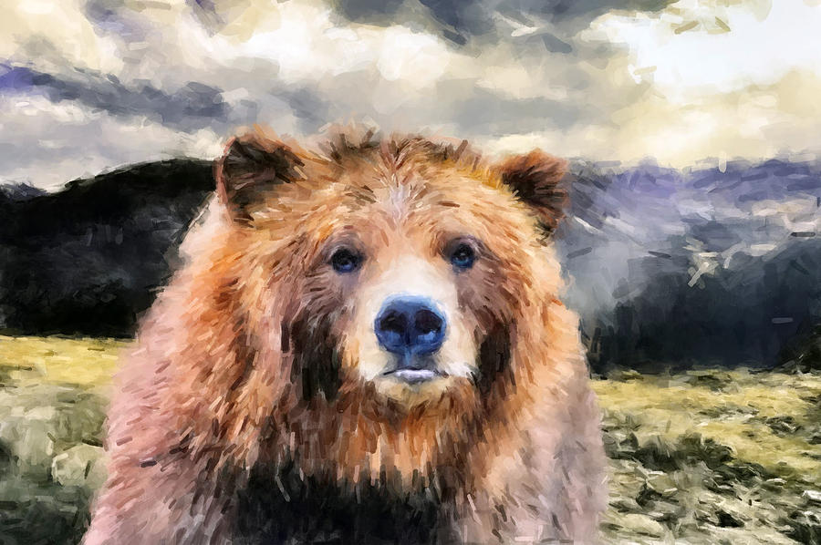 Brown Bear Painting by Gary Arnold