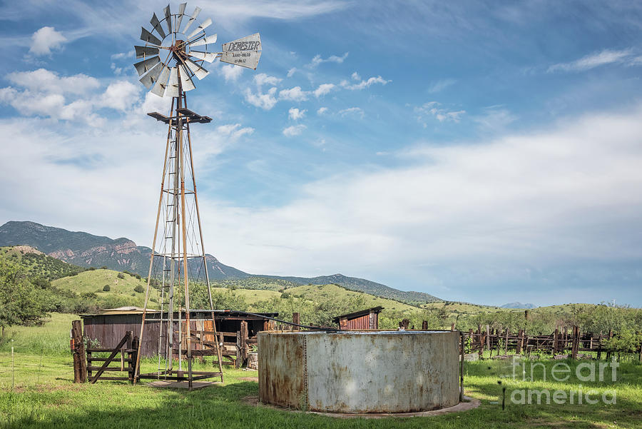 Brown Canyon Windmill In Summer Photograph
