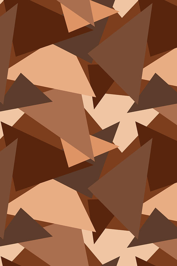 Brown Chocolate Caramel  Triangles  Mixed Media by Gravityx9 Designs