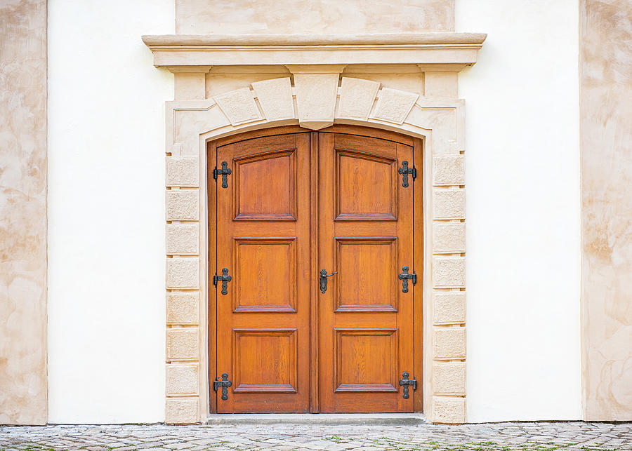 Czech Republic Photograph - Brown Door in Prague by Marla Brown