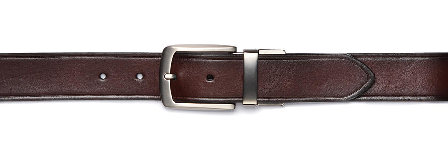 Brown Leather Belt Isolated Photograph by JoeLena Brown Leather Belt Isolated Photograph by JoeLena