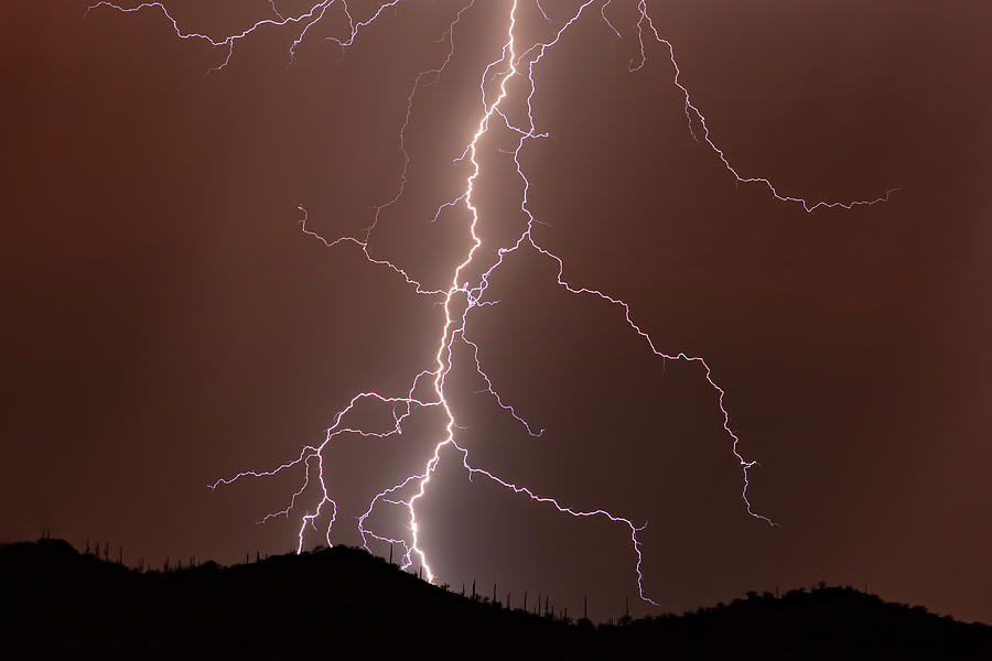 Brown Mountain Lightning Strike in Burnt Red Photograph by Jhaz Photo Brown Mountain Lightning Strike in Burnt Red Photograph by Jhaz Photo