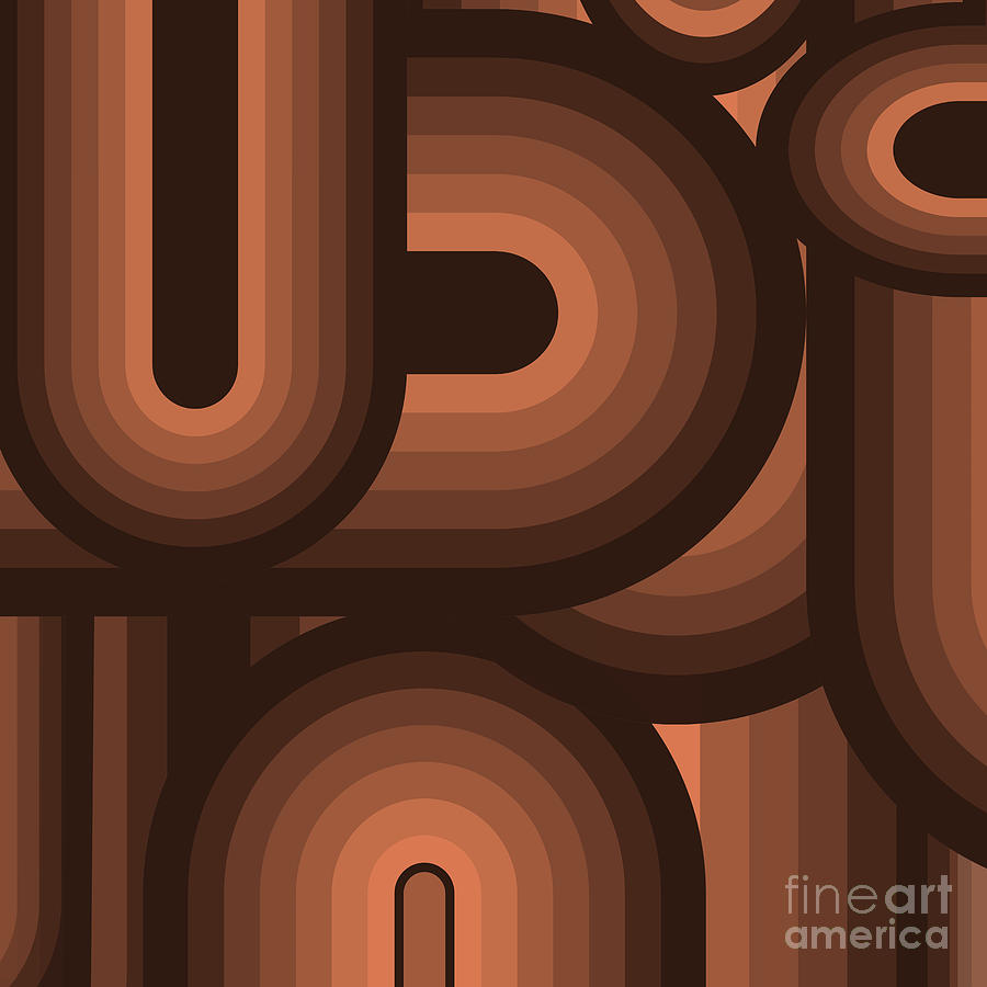 Brown Ombre Abstract Digital Art